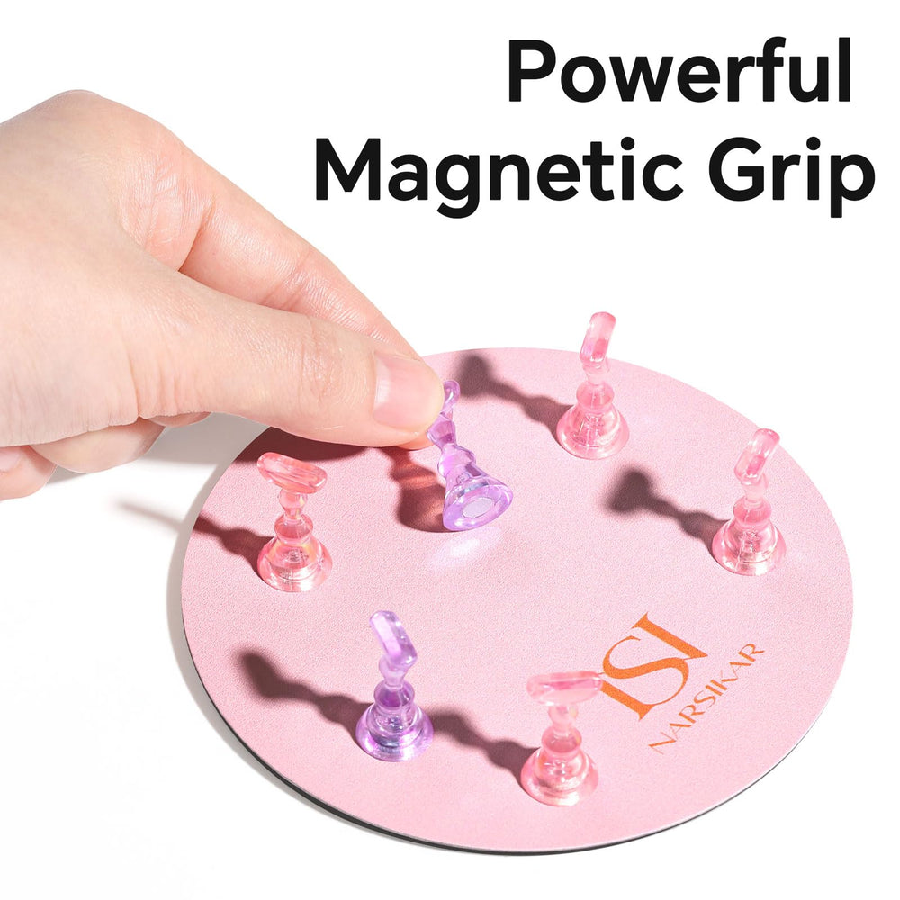 Narsikar magnetic nail stand supports up to ten holders for efficient practice.