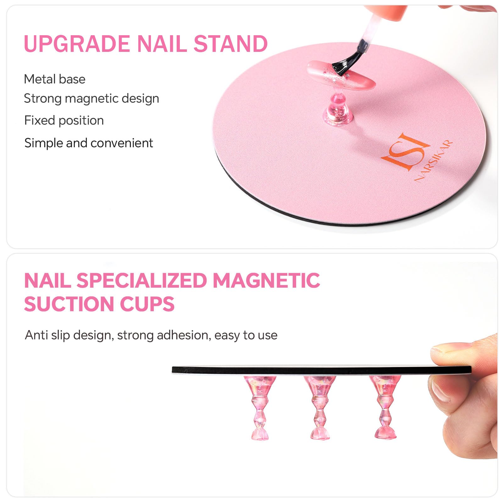 Narsikar compact, travel-friendly nail art display for on-the-go sessions.