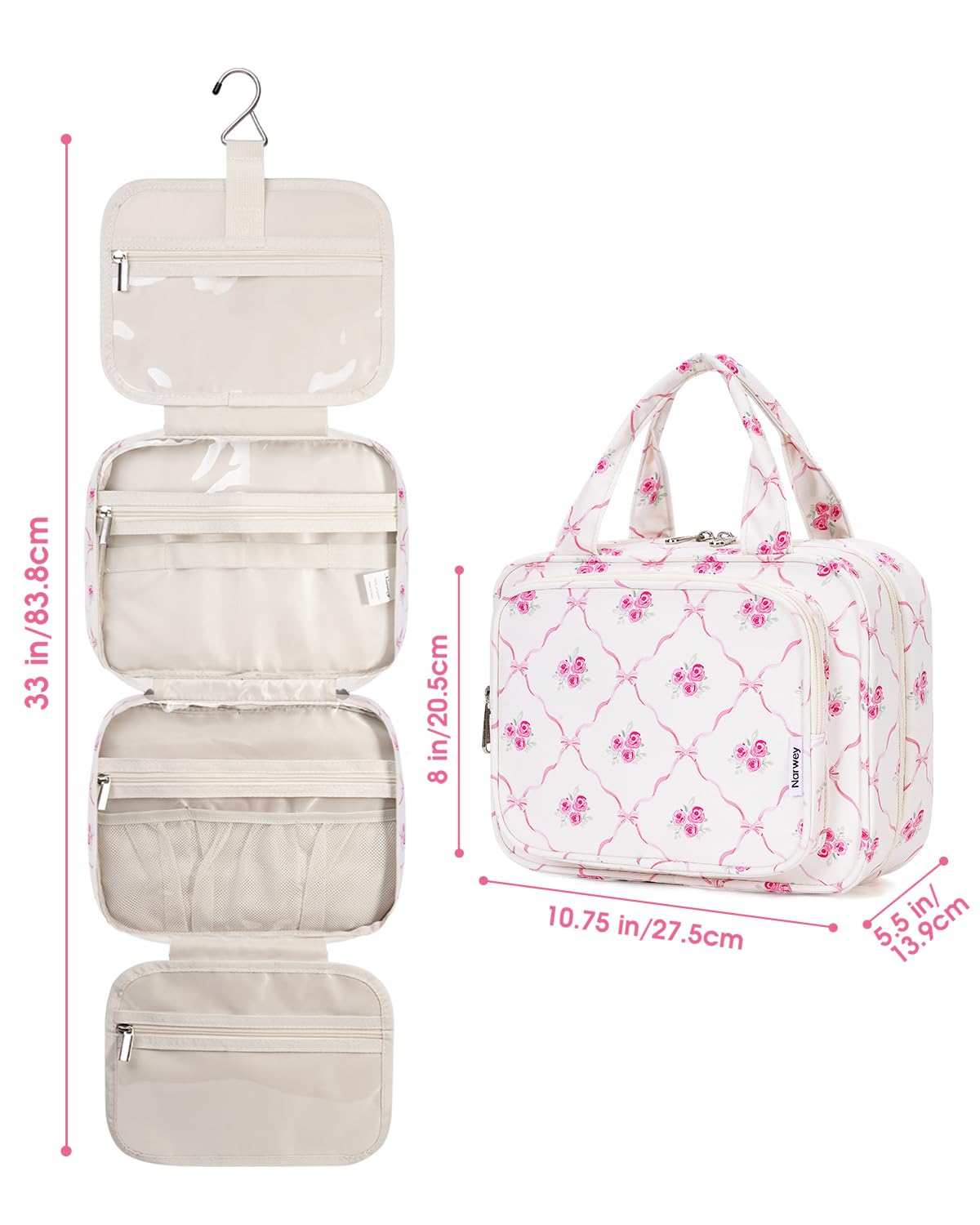 Narwey water-resistant exterior keeps contents safe on damp surfaces