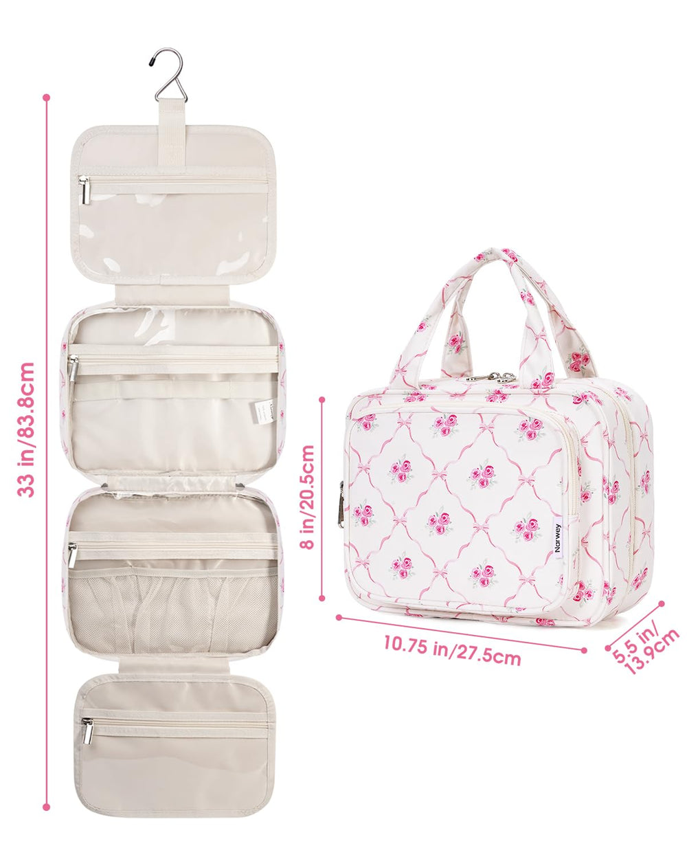 Narwey water-resistant exterior keeps contents safe on damp surfaces