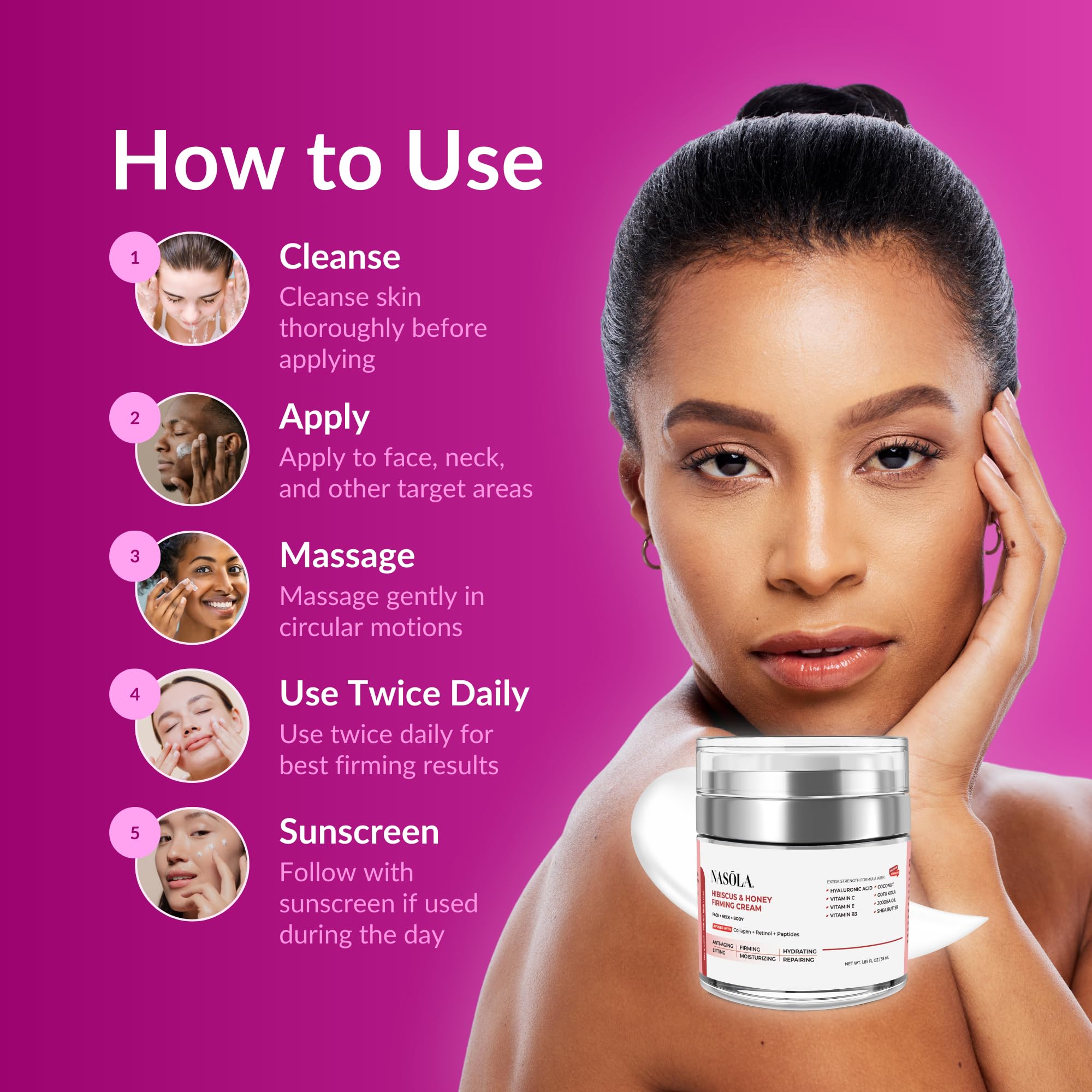Nasola honey hibiscus hydration delivering radiant skin