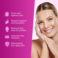 Nasola neck application demonstrating smoothing and tightening across delicate skin