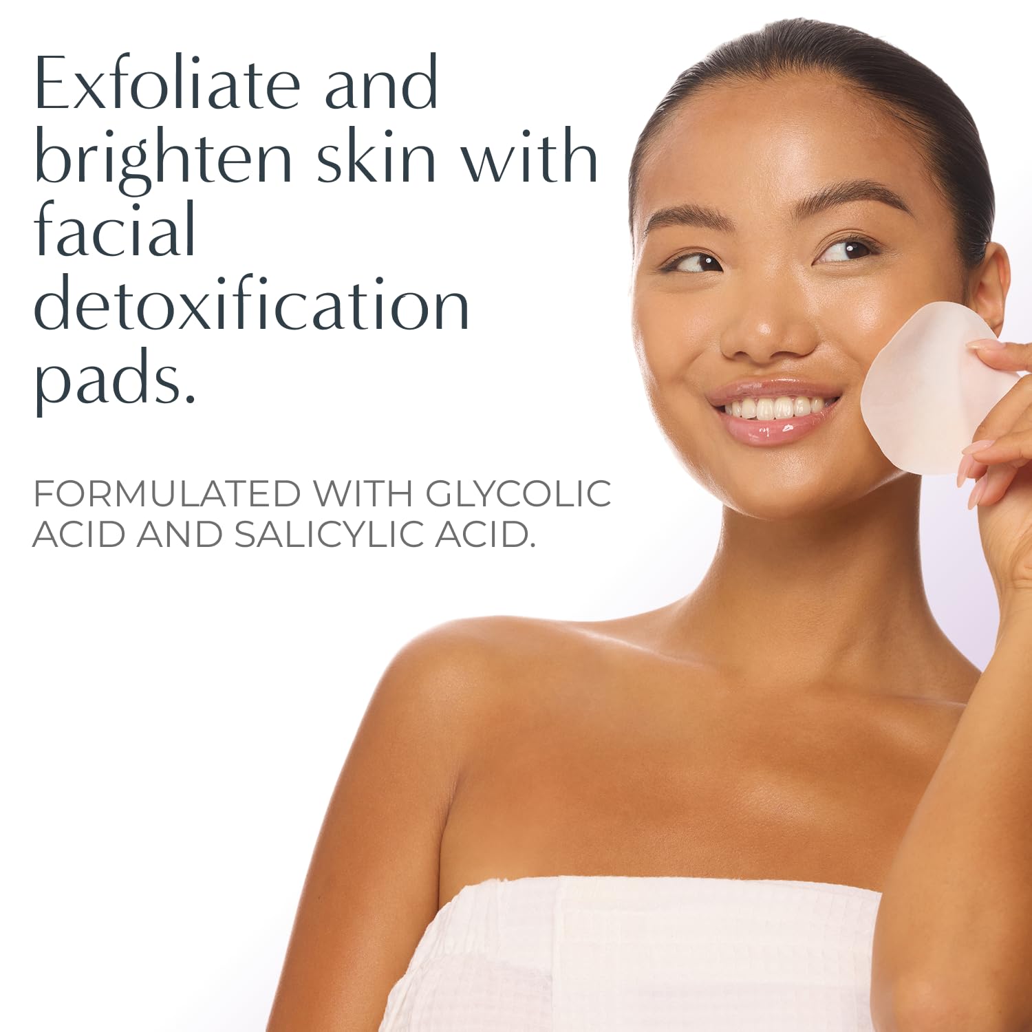 NassifMD Exfoliating Detox Pads wipe open ready for use daily cleansing