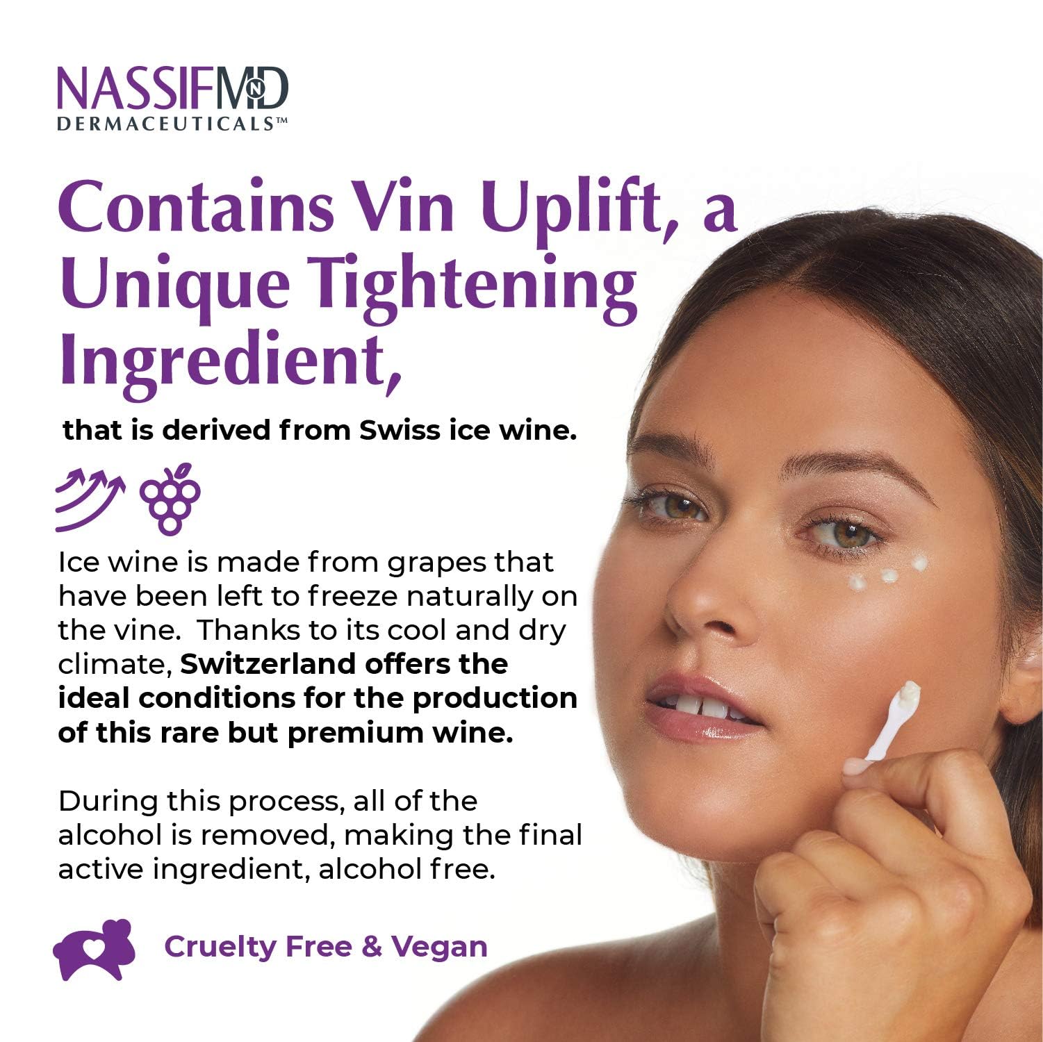 NassifMD peri-orbital cream packaging detail highlights stylish bottle.