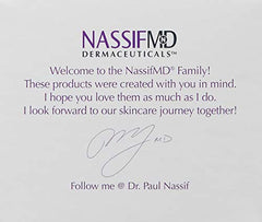 NassifMD under-eye cream wrinkle swatch highlights a rich, blendable formula.