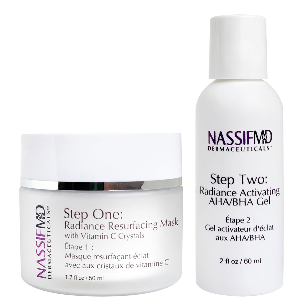 NassifMD Micro-Spa Vitamin C Skin Peel bottle for brightening and gentle exfoliation.