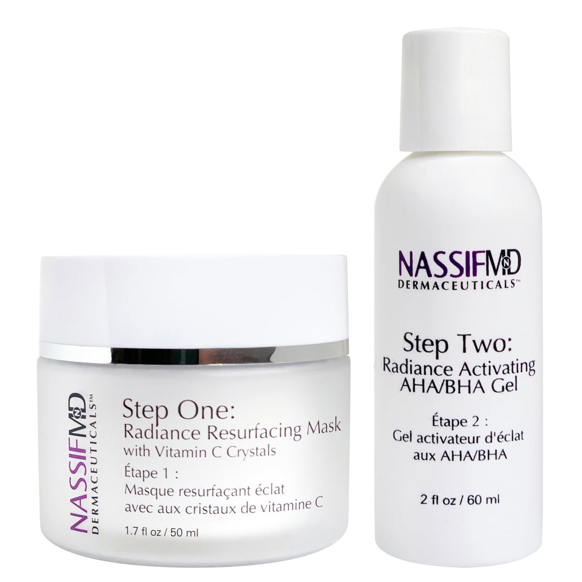 NassifMD Micro-Spa Vitamin C Skin Peel bottle for brightening and gentle exfoliation.