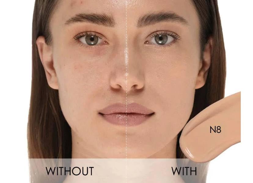 Natasha Denona HY-Glam under-eye application with precision applicator for targeted concealment
