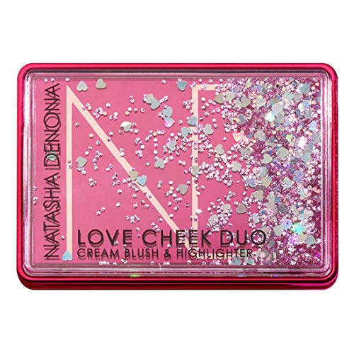 Natasha Denona Love Cheek Duo compact usage shows dual-use palette for blush and highlight