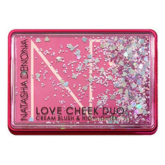 Natasha Denona Love Cheek Duo compact usage shows dual-use palette for blush and highlight