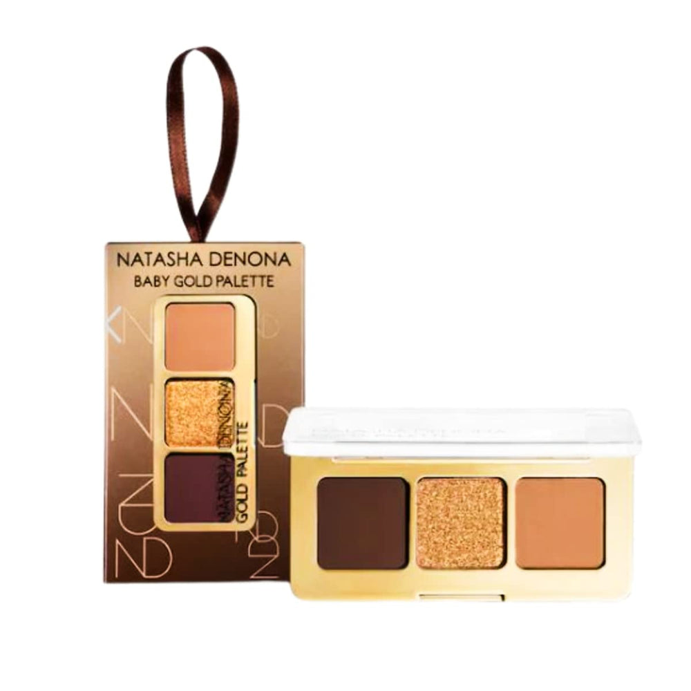 Natasha Denona Mini Baby Gold Ornament Log 202CM dark brown matte shade for crease and liner