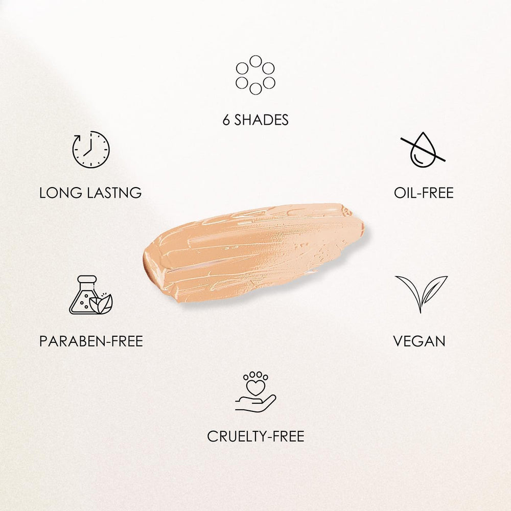 NATASHA MOOR Liquid Magic Concealer with water-resistant finish stays put through daily activities.