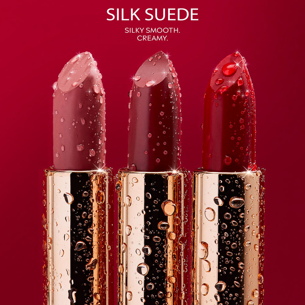Natasha Moor Silk Suede lipstick built-in mirror for quick touch-ups on the go