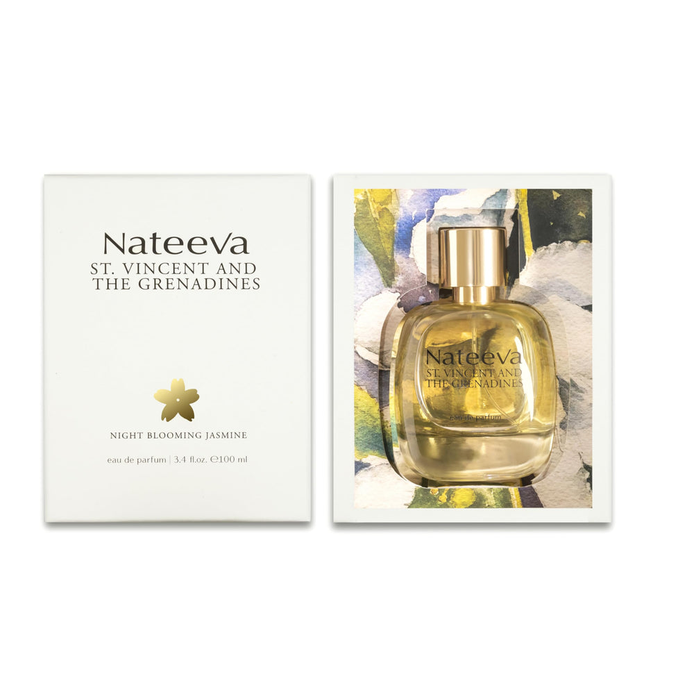 Nateeva Jasmine EDP ambiance shot suggesting tropical mood and allure.