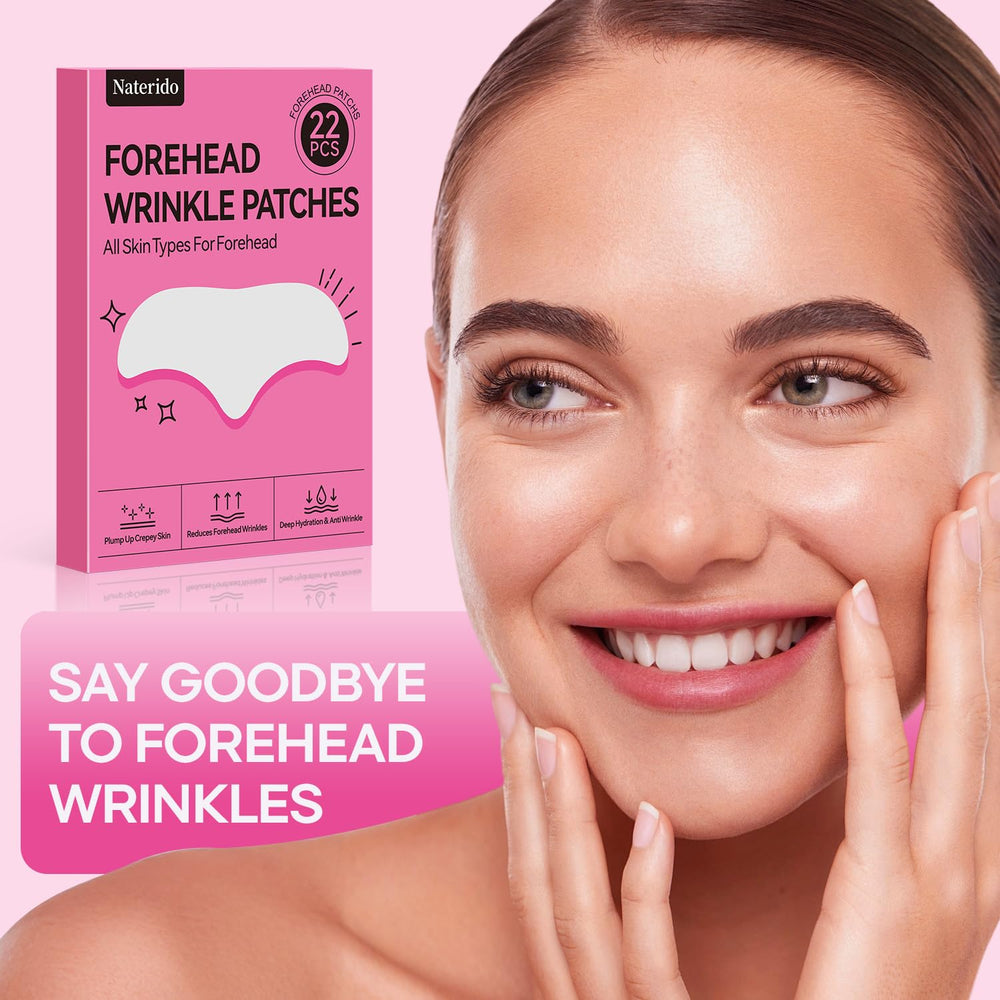 Naterido forehead patches illustrating smoothing of fine lines concept.