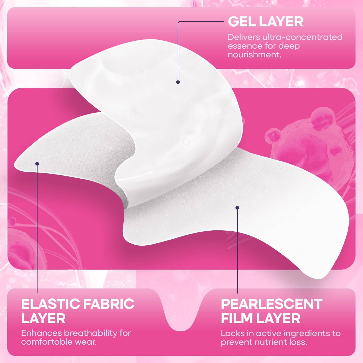 Cooling hydrogel sensation on skin with Naterido forehead patches.