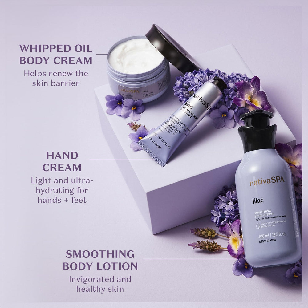 Nativa SPA body lotion texture swirl showcases creamy, non-greasy moisturization.