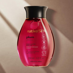 NATIVA SPA Plum Body Oil quinoa drops up close.