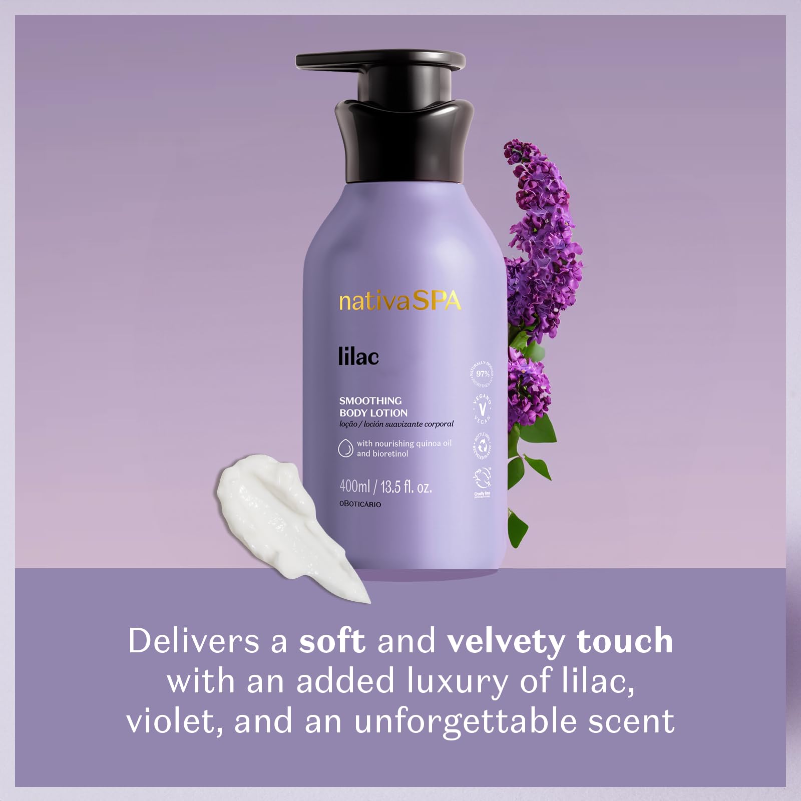 Nativa SPA quinoa oil ingredient emphasizes nourishing care for thirsty skin.