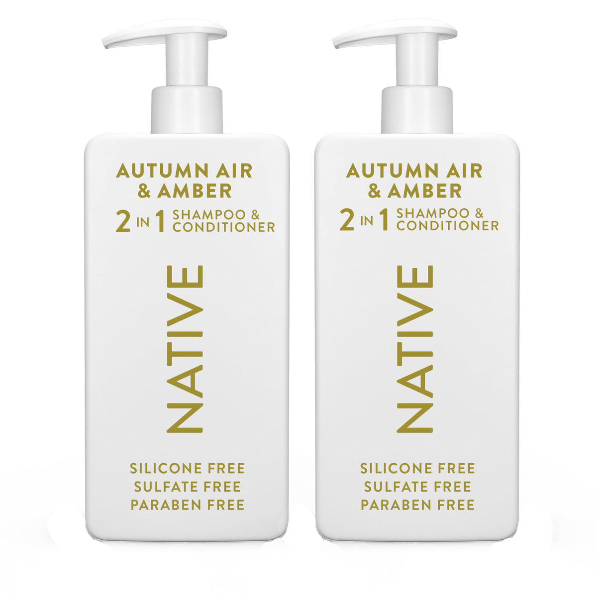 Native 2-in-1 bottle in Autumn Air & Amber for smoother, stronger hair.