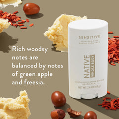 Native 72-hour odor protection visual highlights long-lasting freshness.