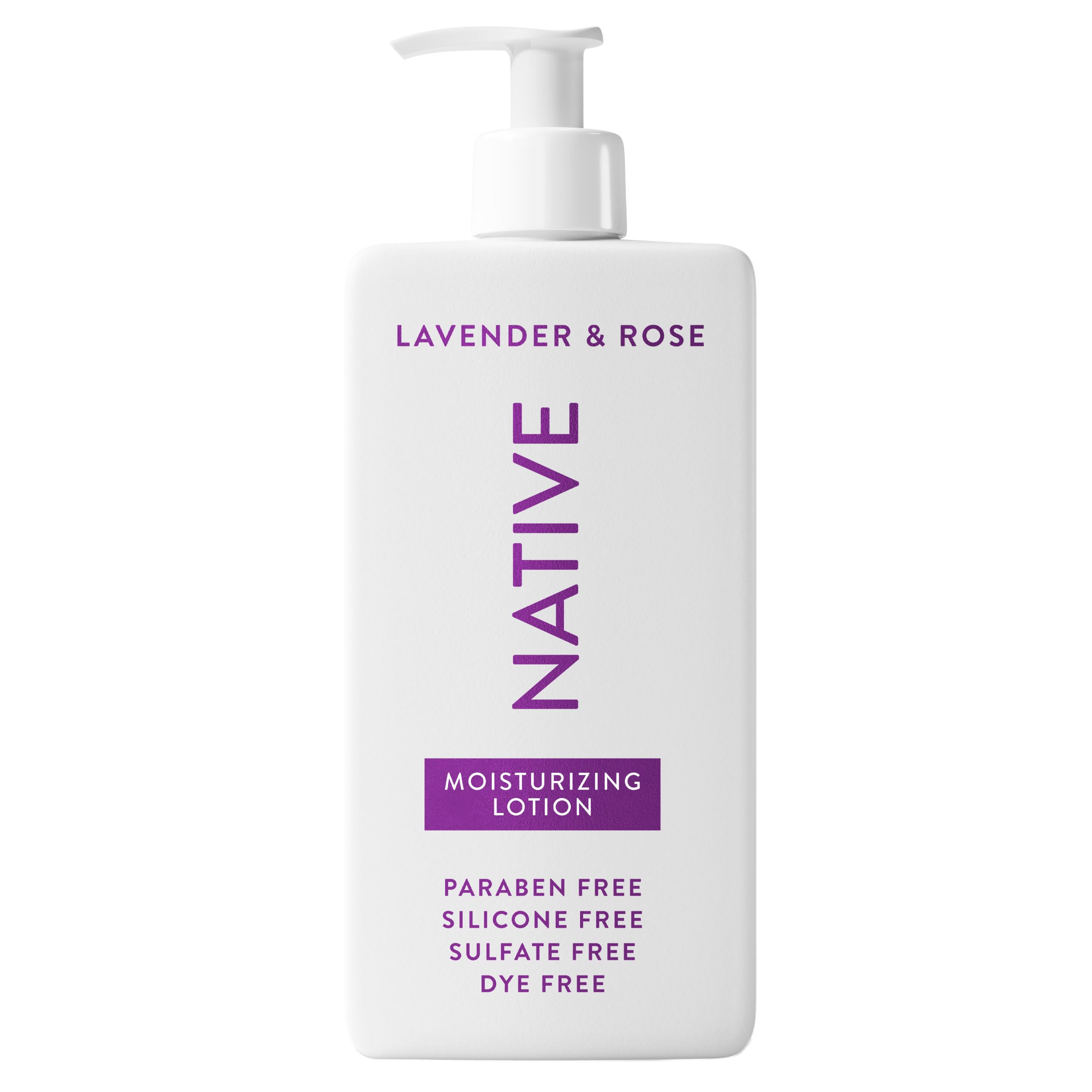 Native Body Lotion bottle front view highlighting plant-based hydration for daily skin care.