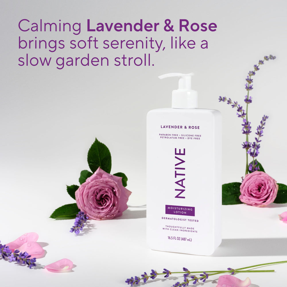 Native Body Lotion ingredients featuring plant-based moisturizers for daily softness.