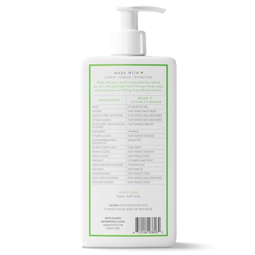 Native Body Lotion leaves skin feeling refreshed and lightly perfumed.