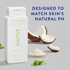 Native Body Wash lather close-up shows creamy, hydrating foam.