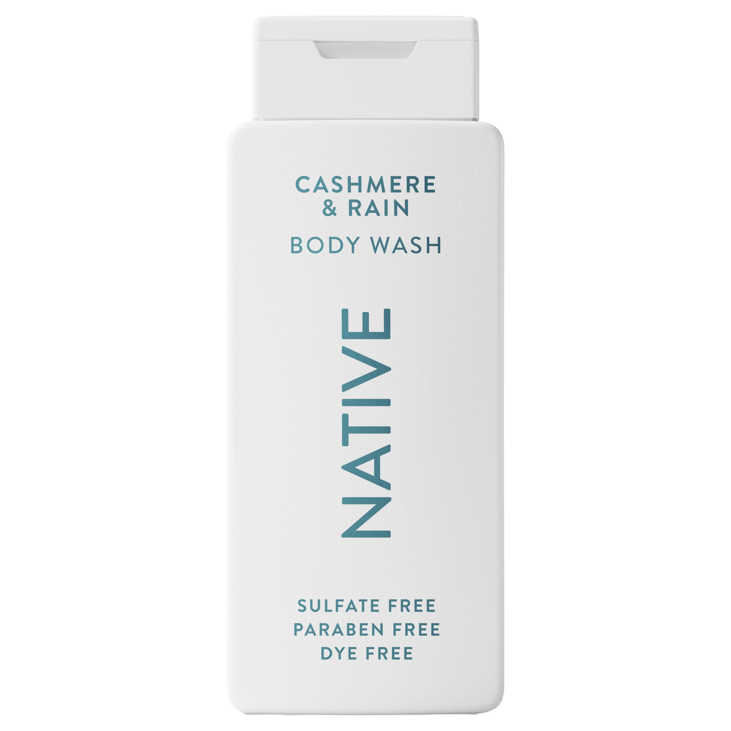 Native Body Wash Cashmere & Rain bottle with refreshing cleanse.