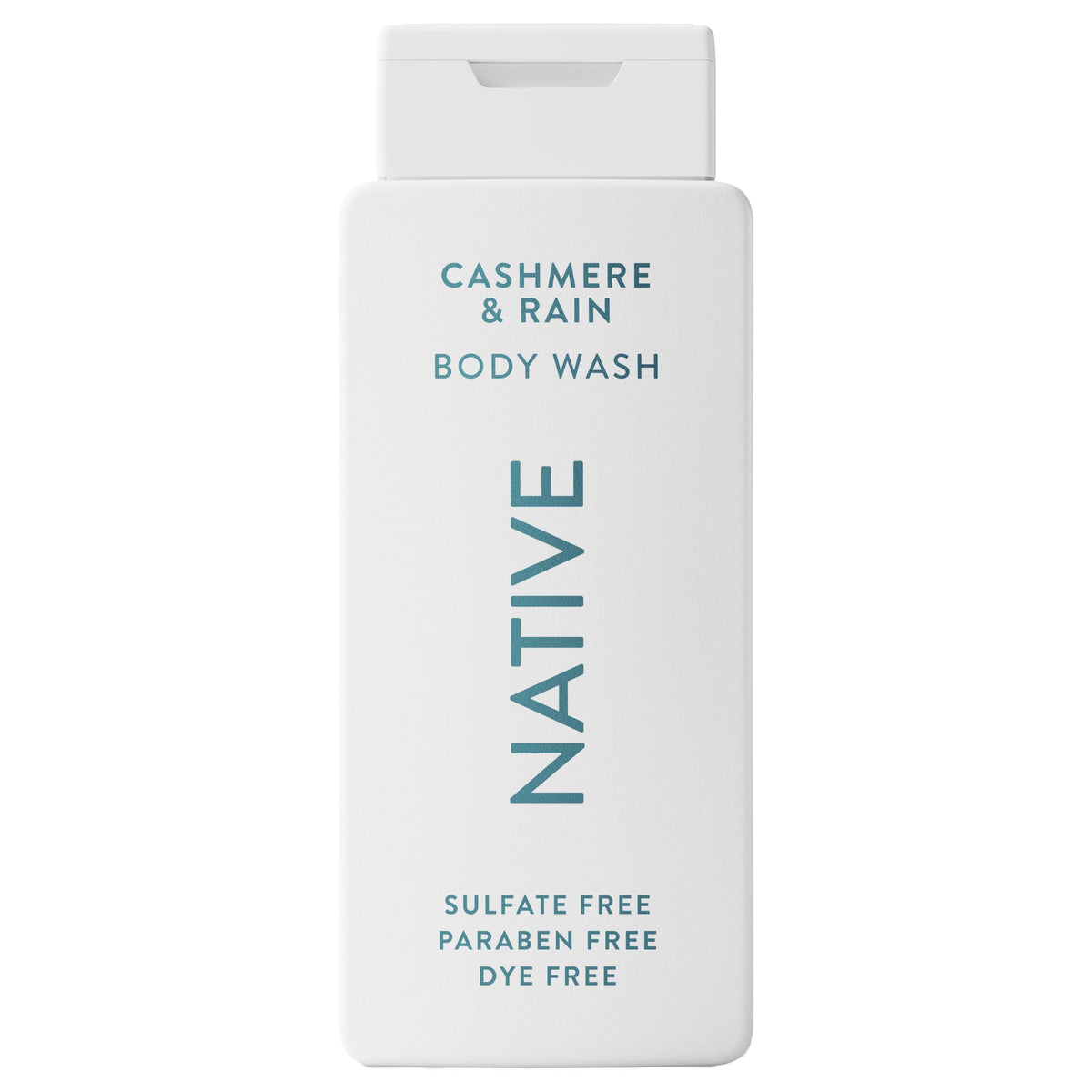 Native Body Wash Cashmere & Rain bottle with refreshing cleanse.