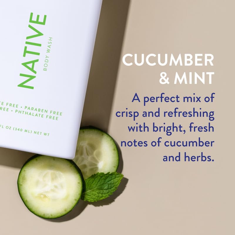 Native Body Wash coconut oil ingredients suggest gentle hydration.