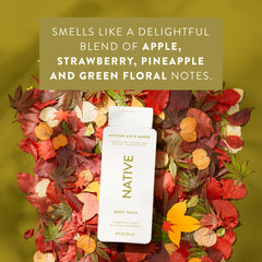 Native Body Wash creamy foam close-up shows rich lather and indulgent texture.