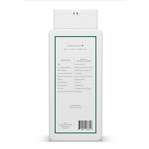 Native Body Wash Eucalyptus & Mint, rich lather for a refreshing morning routine.