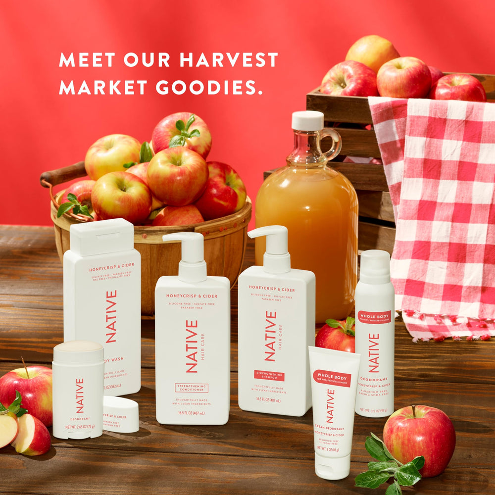 Native Body Wash product on shelf evokes a refreshing shower ritual.