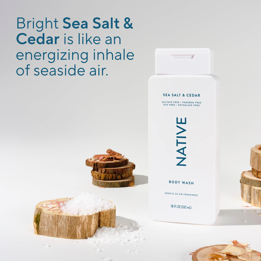 Native Body Wash soft skin hydration conveys nourished feel after shower