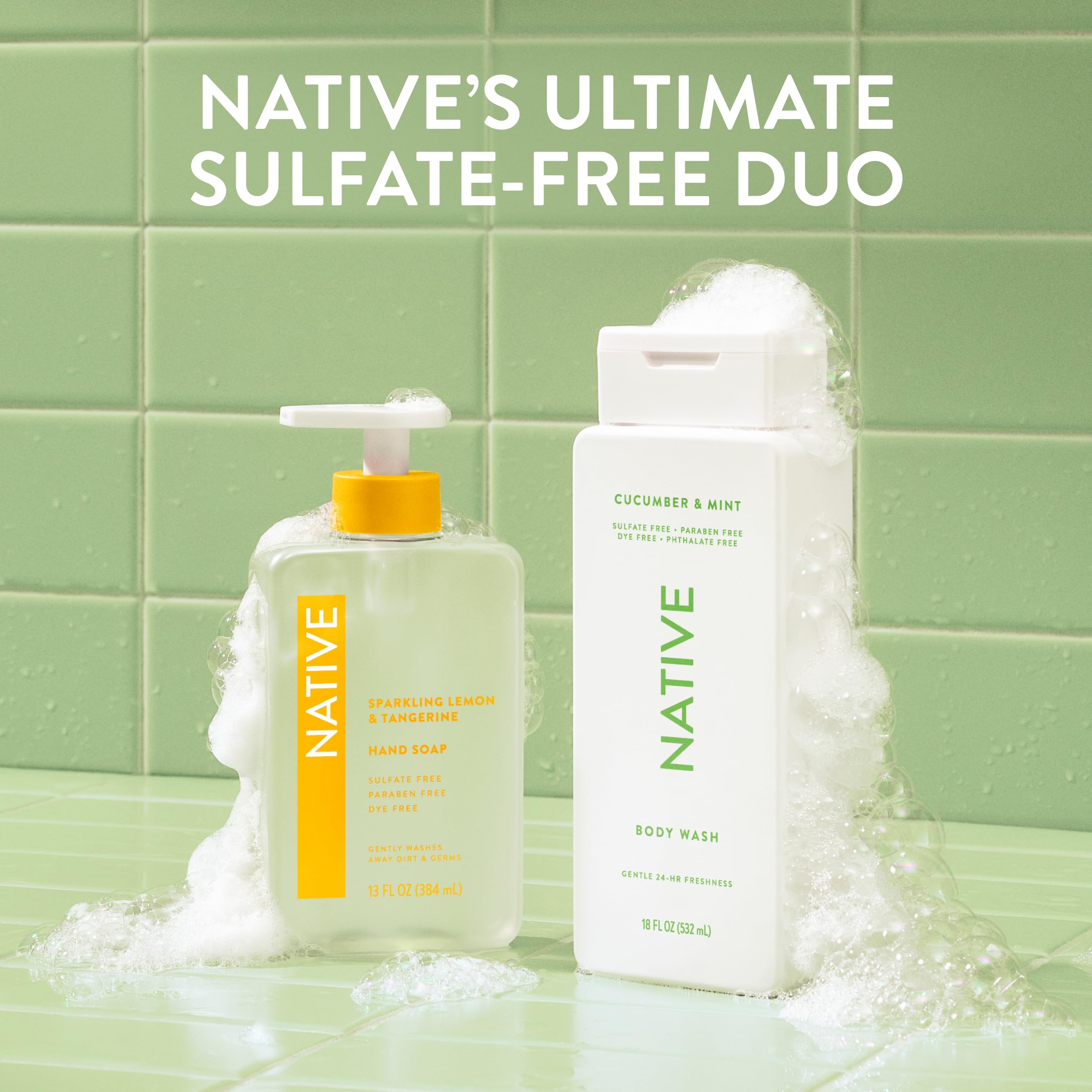 Native clean formula icon illustrating sulfate- and paraben-free benefits.