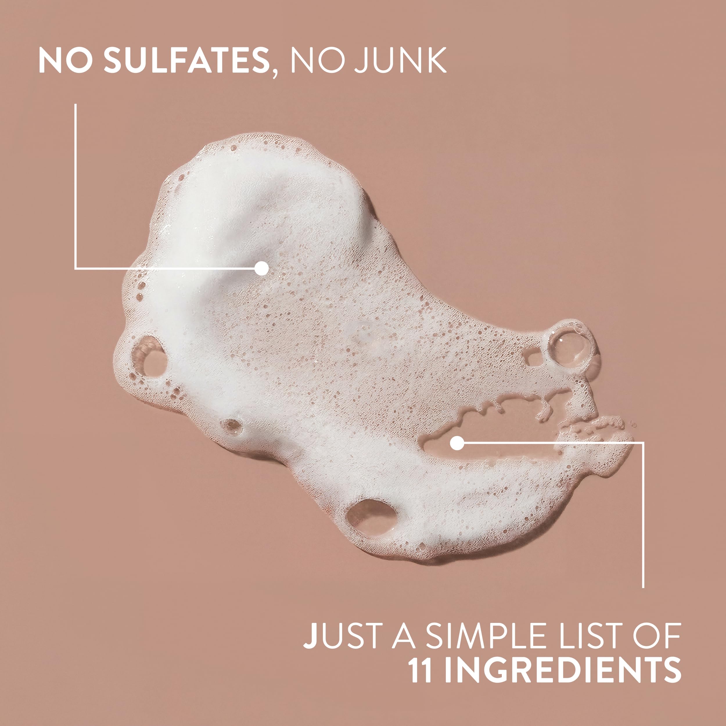 Smooth hair texture and frizz reduction after use