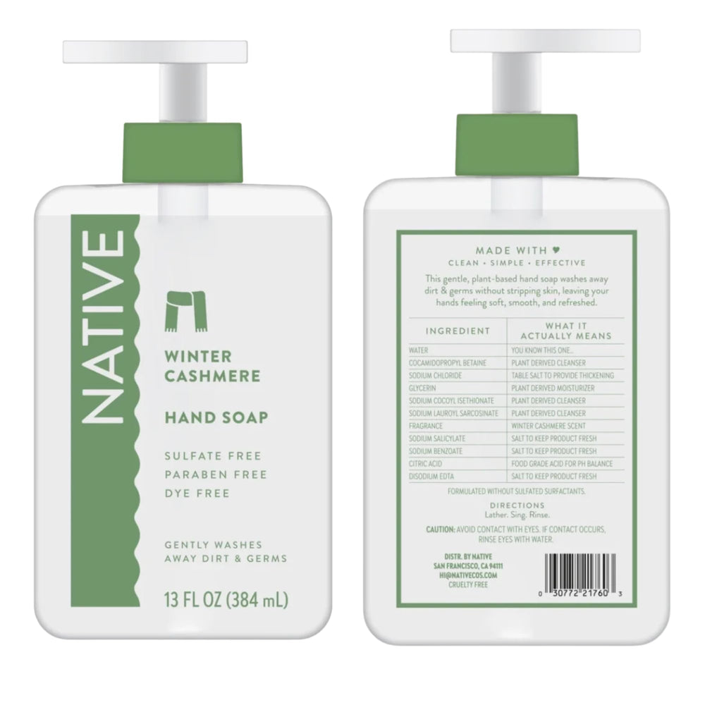 Native Sugar Cookie fragrance with lemon zest and caramel notes