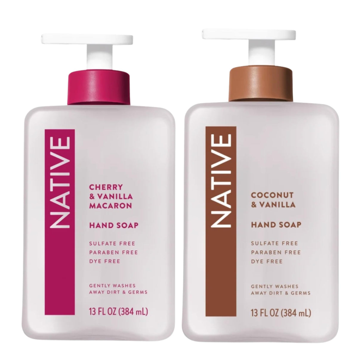 Native Hand Soap Cherry & Vanilla Macaron bottle with inviting scent and premium packaging