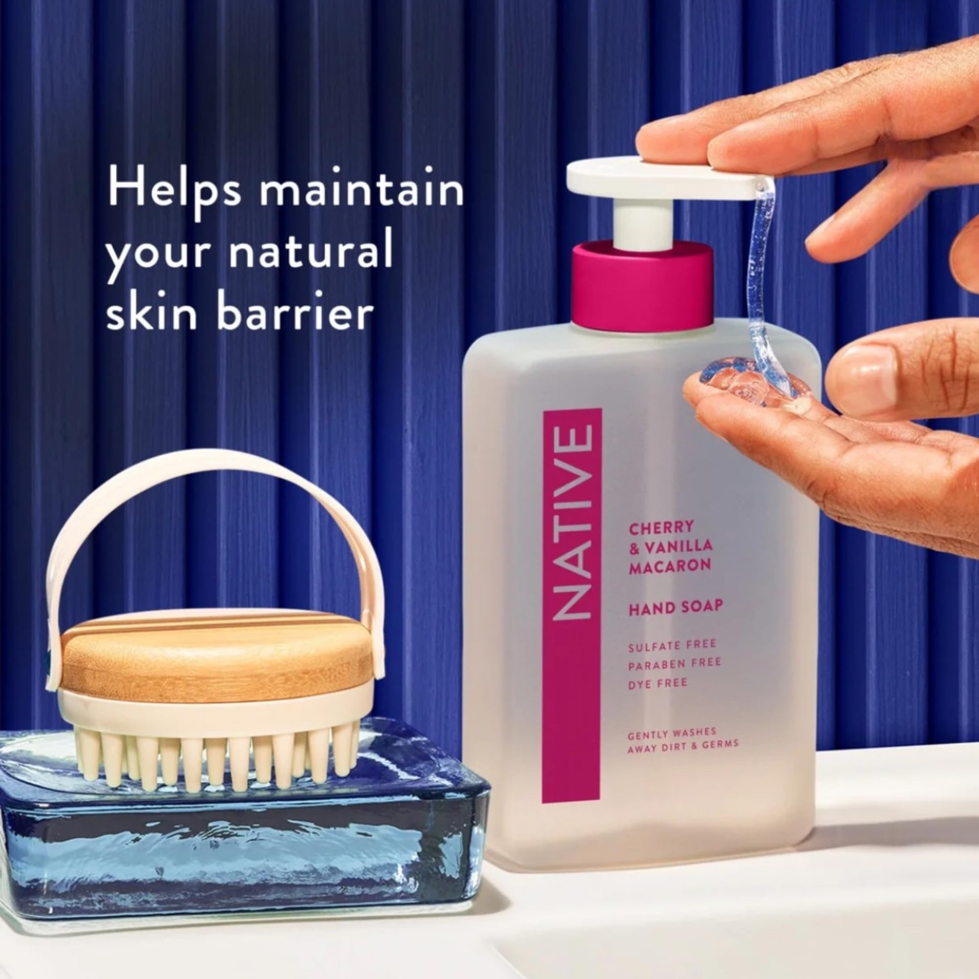 Native Hand Soap Coconut & Vanilla bottle showing tropical aroma and sulfate-free formula