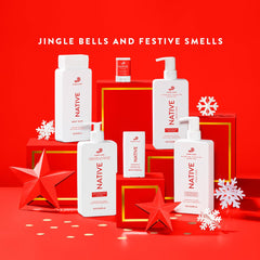 Gift-ready Native Candy Cane lotion bundle for soft, hydrated skin this season.