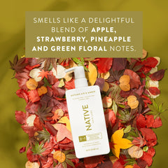 Native ingredients detail featuring coconut oil-based cleansers for gentle cleansing.