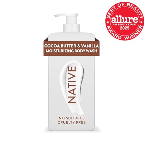 Native body wash creamy lather close-up promotes soft, nourished skin after shower