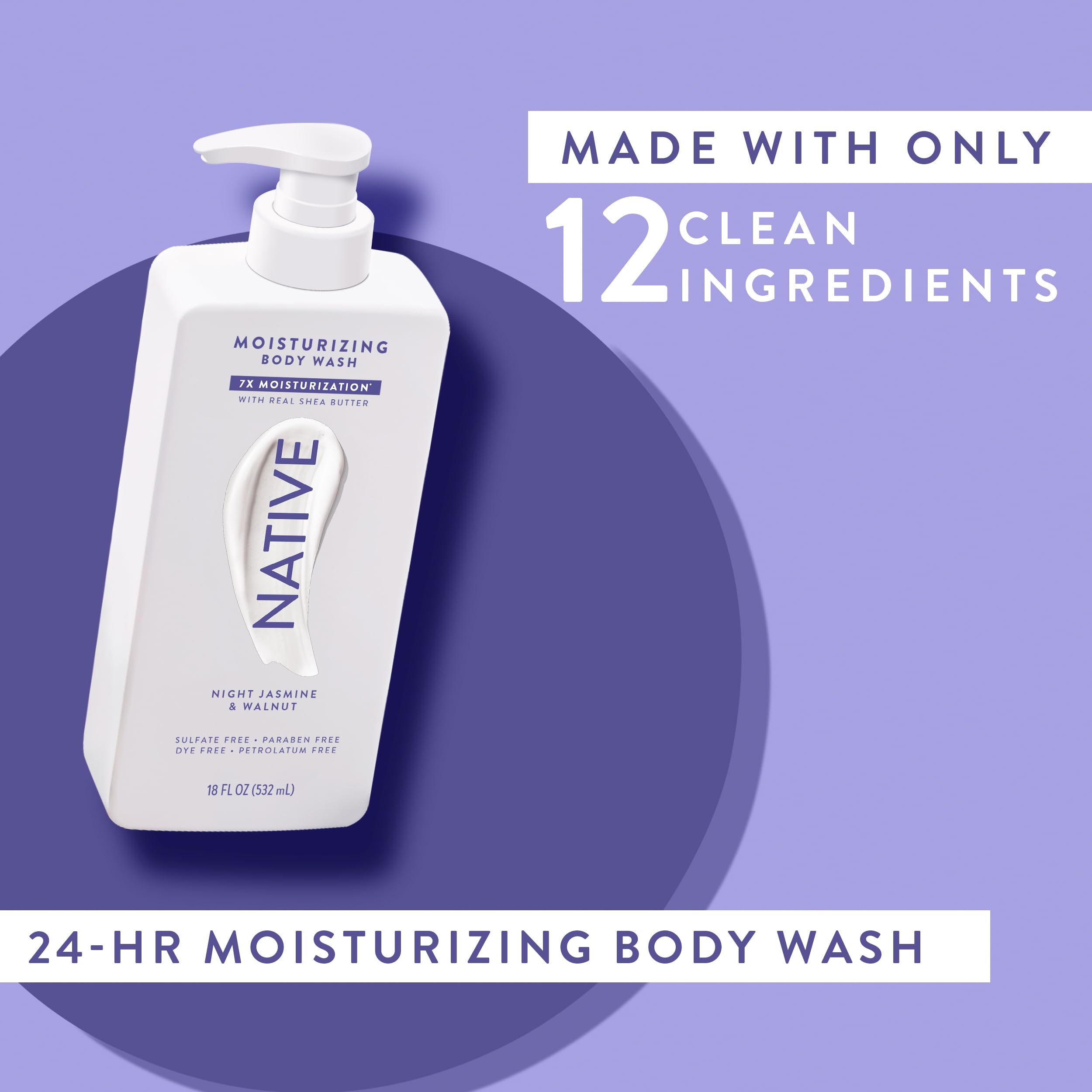 Native Body Wash on shower shelf signals a first-class grooming ritual.