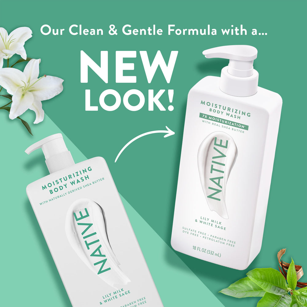 Pump dispenser of Native Moisturizing Body Wash for easy daily use.