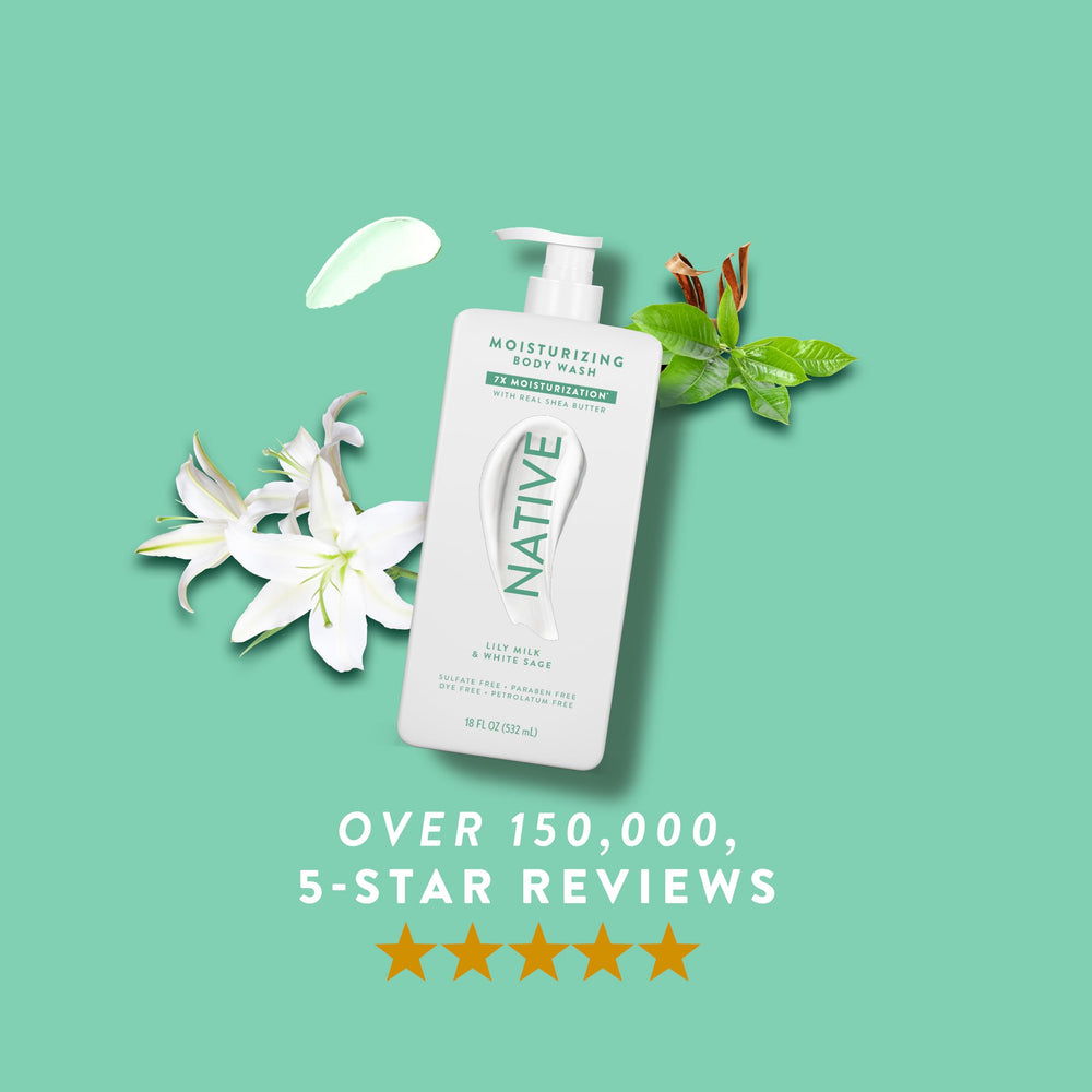 After shower, skin feels hydrated and soft with Native body wash.