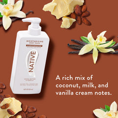 Native sulfate-free label on bottle highlights gentle cleansing for all skin types