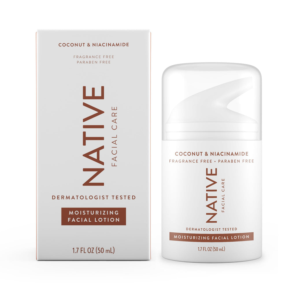 Native Moisturizing Daily Facial Moisturizer bottle showing lightweight hydration.