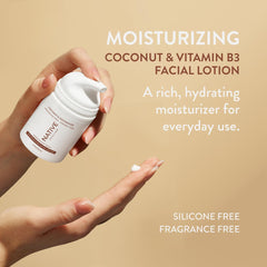Native Moisturizing Daily Facial Moisturizer close-up texture indicating quick absorption.